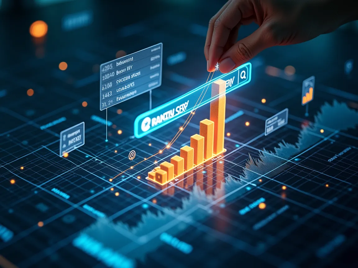 Personne analysant des données SEO sur un ordinateur